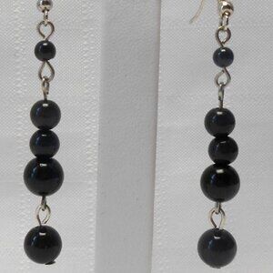 No703 Handmade earrings with polished stones